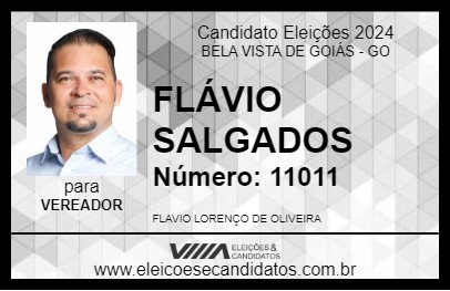 Candidato FLÁVIO SALGADOS 2024 - BELA VISTA DE GOIÁS - Eleições