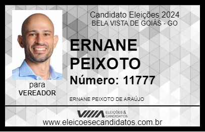 Candidato ERNANE PEIXOTO 2024 - BELA VISTA DE GOIÁS - Eleições