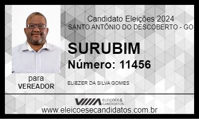 Candidato SURUBIM 2024 - SANTO ANTÔNIO DO DESCOBERTO - Eleições