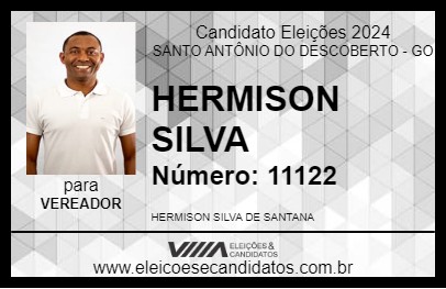 Candidato HERMISON SILVA 2024 - SANTO ANTÔNIO DO DESCOBERTO - Eleições