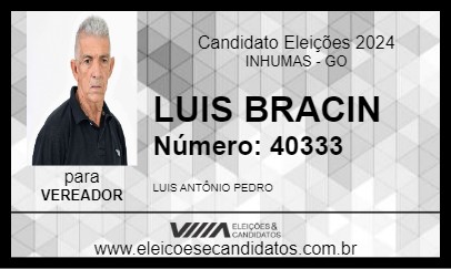 Candidato LUIS BRACIN 2024 - INHUMAS - Eleições