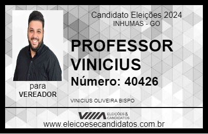 Candidato PROFESSOR VINICIUS 2024 - INHUMAS - Eleições