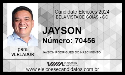 Candidato JAYSON 2024 - BELA VISTA DE GOIÁS - Eleições