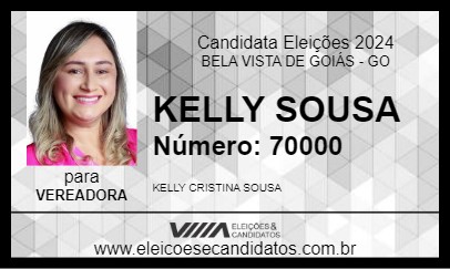 Candidato KELLY SOUSA 2024 - BELA VISTA DE GOIÁS - Eleições