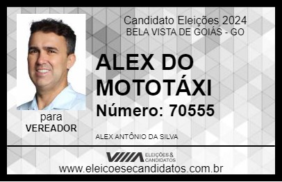 Candidato ALEX DO MOTOTÁXI 2024 - BELA VISTA DE GOIÁS - Eleições