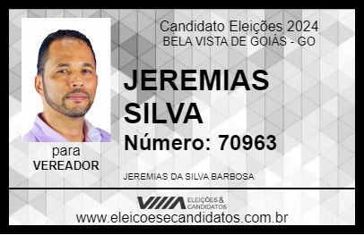 Candidato JEREMIAS SILVA 2024 - BELA VISTA DE GOIÁS - Eleições