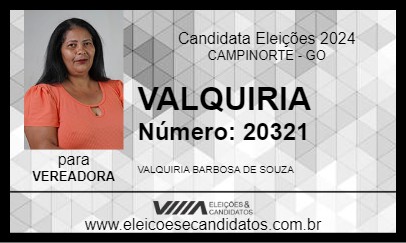 Candidato VALQUIRIA 2024 - CAMPINORTE - Eleições