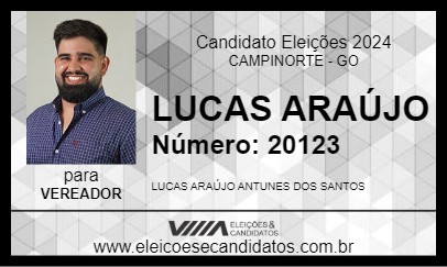 Candidato LUCAS ARAÚJO 2024 - CAMPINORTE - Eleições