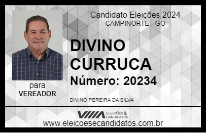 Candidato DIVINO CURRUCA 2024 - CAMPINORTE - Eleições