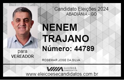 Candidato NENEM TRAJANO 2024 - ABADIÂNIA - Eleições