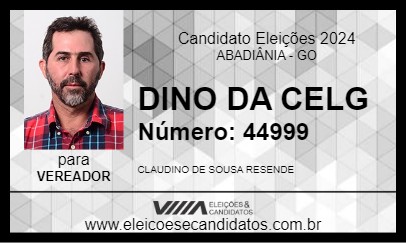 Candidato DINO DA CELG 2024 - ABADIÂNIA - Eleições