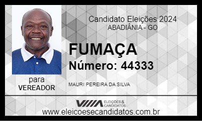 Candidato FUMAÇA 2024 - ABADIÂNIA - Eleições