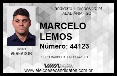 Candidato MARCELO LEMOS 2024 - ABADIÂNIA - Eleições