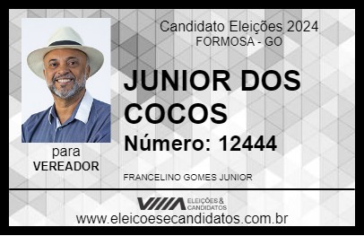 Candidato JUNIOR DOS COCOS 2024 - FORMOSA - Eleições