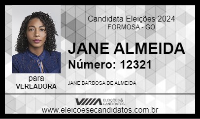 Candidato JANE ALMEIDA 2024 - FORMOSA - Eleições