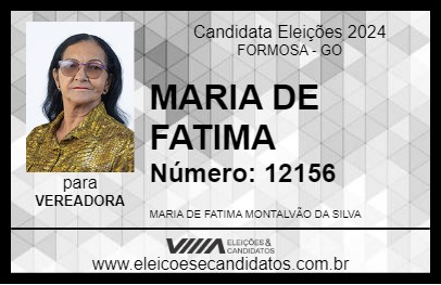 Candidato MARIA DE FATIMA 2024 - FORMOSA - Eleições