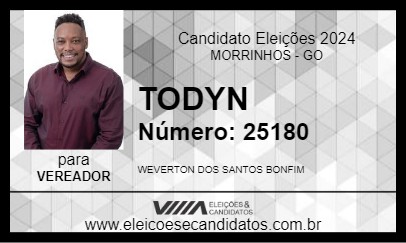 Candidato TODYN 2024 - MORRINHOS - Eleições