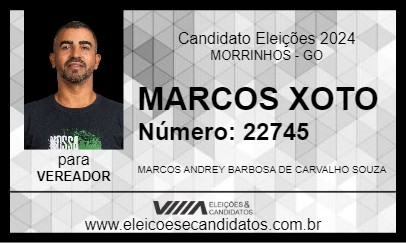 Candidato MARCOS XOTO 2024 - MORRINHOS - Eleições