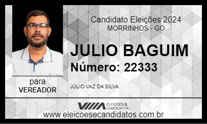 Candidato JULIO BAGUIM 2024 - MORRINHOS - Eleições