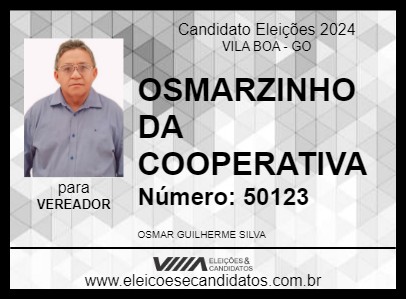 Candidato OSMARZINHO DA COOPERATIVA 2024 - VILA BOA - Eleições