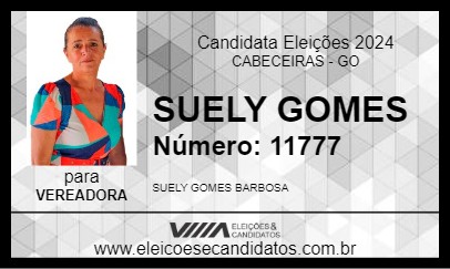 Candidato SUELY GARI 2024 - CABECEIRAS - Eleições