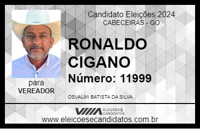 Candidato RONALDO CIGANO 2024 - CABECEIRAS - Eleições