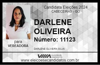 Candidato DARLENE OLIVEIRA 2024 - CABECEIRAS - Eleições