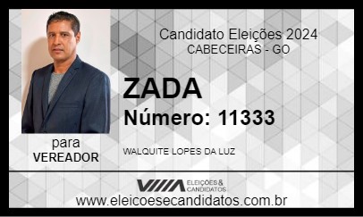 Candidato ZADA 2024 - CABECEIRAS - Eleições