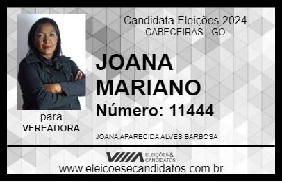 Candidato JOANA MARIANO 2024 - CABECEIRAS - Eleições