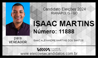 Candidato ISAAC MARTINS 2024 - RIANÁPOLIS - Eleições