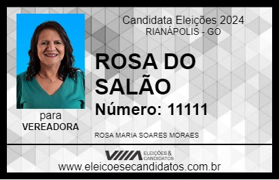 Candidato ROSA DO SALÃO 2024 - RIANÁPOLIS - Eleições