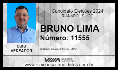 Candidato BRUNO LIMA 2024 - RIANÁPOLIS - Eleições