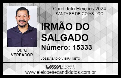 Candidato IRMÃO DO SALGADO 2024 - SANTA FÉ DE GOIÁS - Eleições