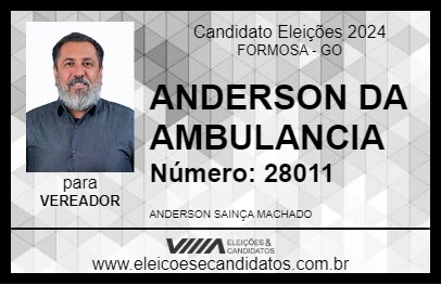 Candidato ANDERSON DA AMBULANCIA 2024 - FORMOSA - Eleições