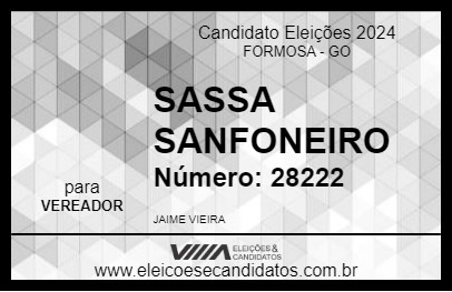 Candidato SASSA SANFONEIRO 2024 - FORMOSA - Eleições