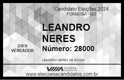 Candidato LEANDRO NERES 2024 - FORMOSA - Eleições