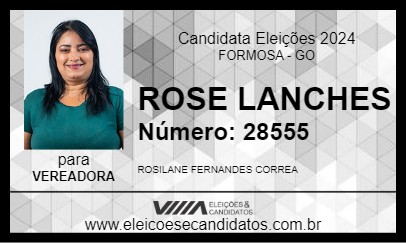 Candidato ROSE LANCHES 2024 - FORMOSA - Eleições