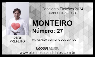 Candidato MONTEIRO 2024 - CABECEIRAS - Eleições