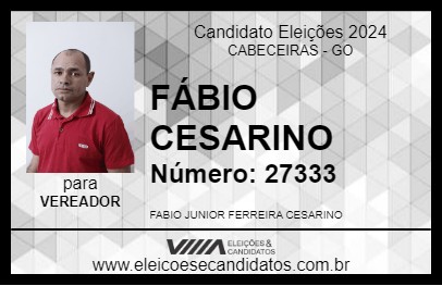 Candidato FÁBIO CESARINO 2024 - CABECEIRAS - Eleições