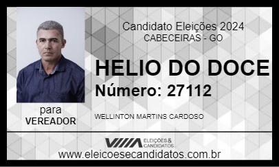 Candidato HELIO DO DOCE 2024 - CABECEIRAS - Eleições