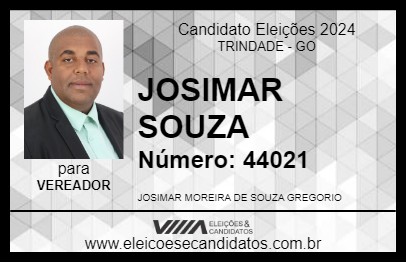 Candidato JOSIMAR SOUZA 2024 - TRINDADE - Eleições