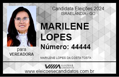 Candidato MARILENE LOPES 2024 - ISRAELÂNDIA - Eleições