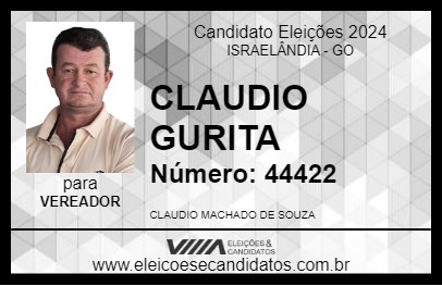 Candidato CLAUDIO GURITA 2024 - ISRAELÂNDIA - Eleições