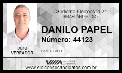 Candidato DANILO PAPEL 2024 - ISRAELÂNDIA - Eleições