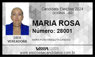 Candidato MARIA ROSA 2024 - GOIÂNIA - Eleições