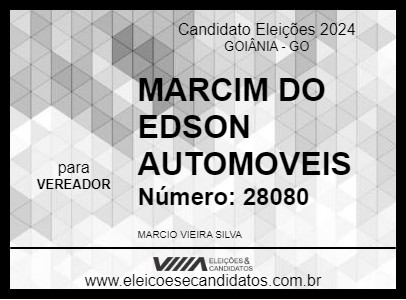 Candidato MARCIM DO EDSON AUTOMOVEIS 2024 - GOIÂNIA - Eleições