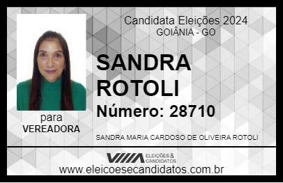 Candidato SANDRA ROTOLI 2024 - GOIÂNIA - Eleições