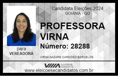 Candidato PROFESSORA VIRNA 2024 - GOIÂNIA - Eleições