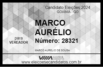 Candidato MARCO AURÉLIO 2024 - GOIÂNIA - Eleições