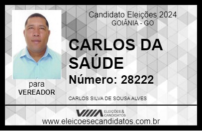 Candidato CARLOS DA SAÚDE 2024 - GOIÂNIA - Eleições